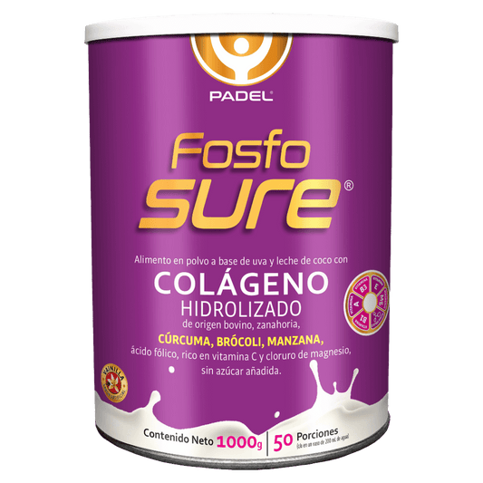 Fosfo Sure Colágeno Hidrolizado con Vitaminas y Magnesio 1000 g | 50 Porciones