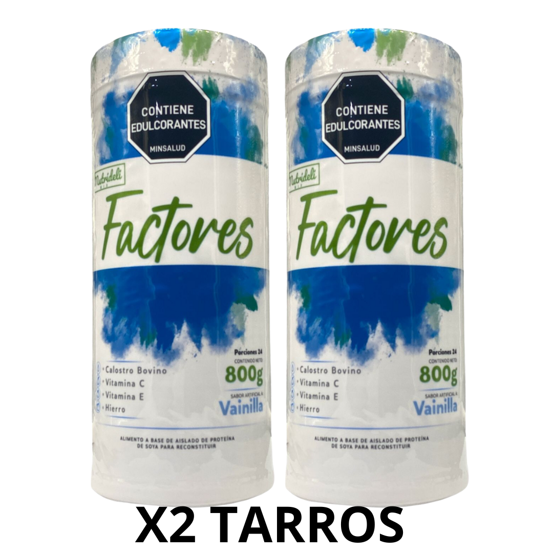 x2 Factores 800g vainilla - Nutrideli