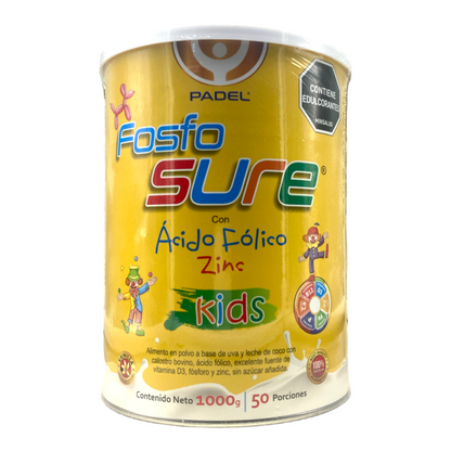Fosfo Sure KIDS Con Acido folico zinc 1000g - Padel