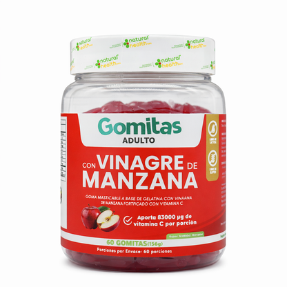 Gomitas de Vinagre de Manzana con Vitamina C – 60 Unidades | Natural Health