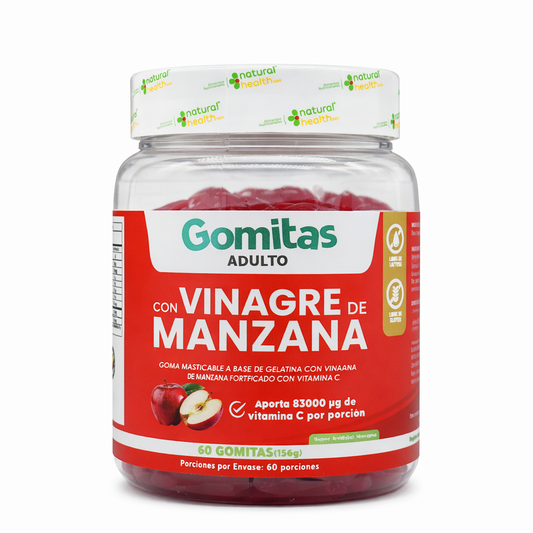 Gomitas de Vinagre de Manzana con Vitamina C – 60 Unidades | Natural Health