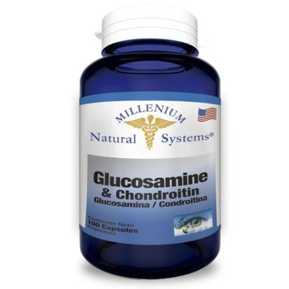 Glucosamina 1500 mg | Chondroitin 1200mg | 100 Capsulas | Natural Systems
