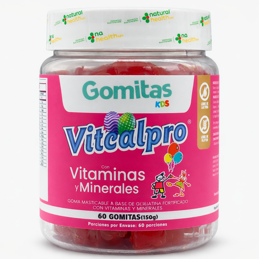 Gomitas Kids VitCalpro con Vitaminas y Minerales x 60 Gomitas (150 g)