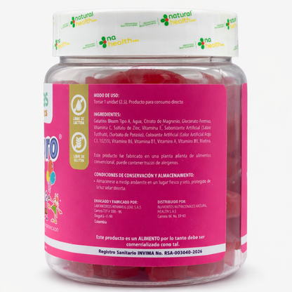 Gomitas Kids VitCalpro con Vitaminas y Minerales x 60 Gomitas (150 g)