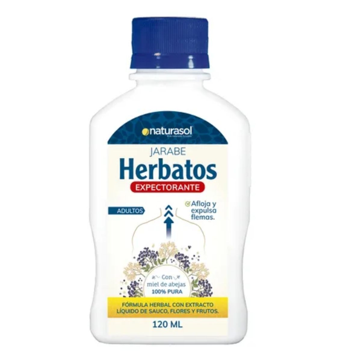 Jarabe expectorante natural con sauco y miel 100% pura 120 ml – Adultos