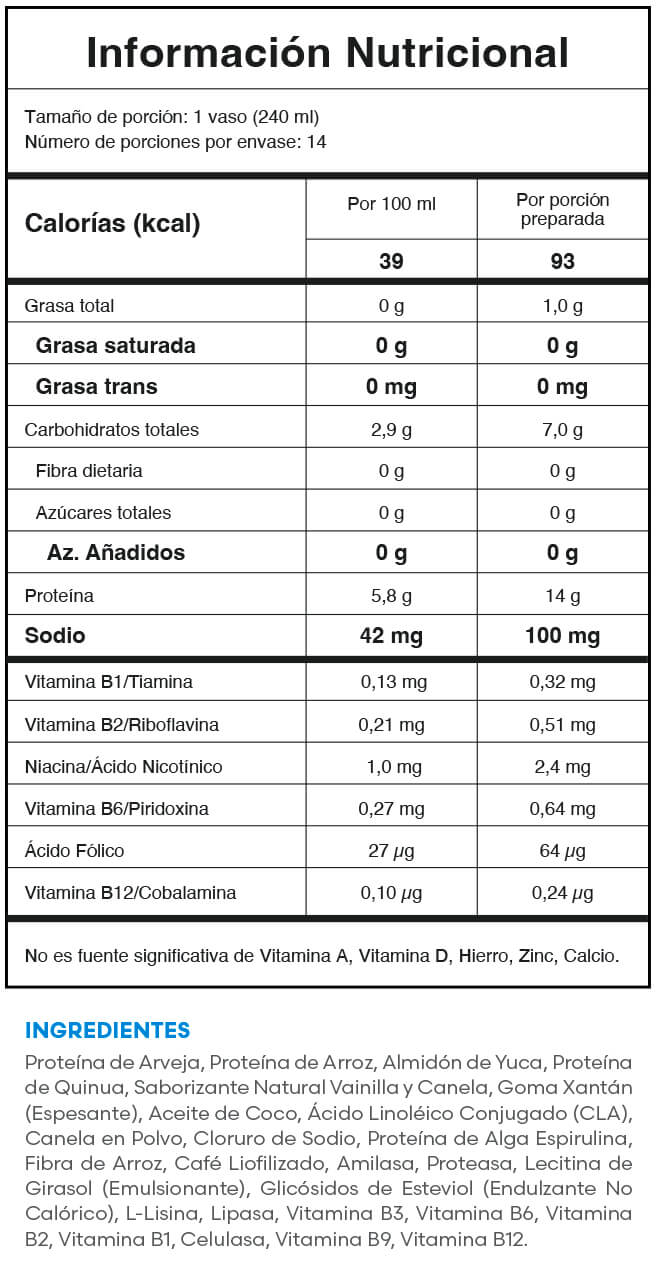 PROTEIN ACTIVE FIT - VAINILLA Y CANELA CAJA 14 x 25gr