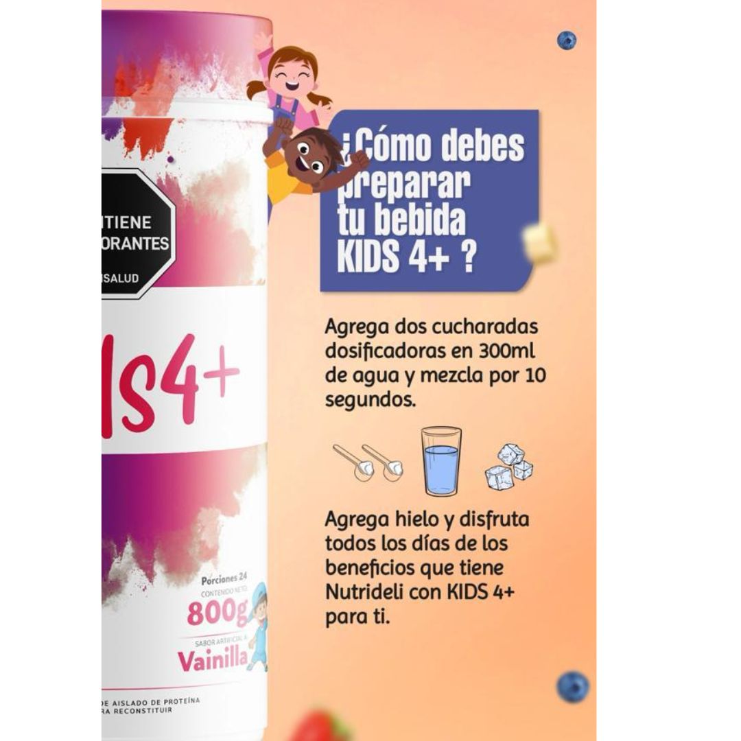 KIDS 4+ X 800G VAINILLA - NUTRIDELI