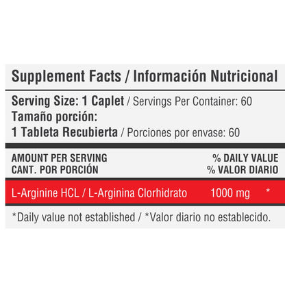 L ARGININE HCL 1000MG 60 C