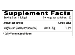 Magnesium 400 mg x 100 Softgels