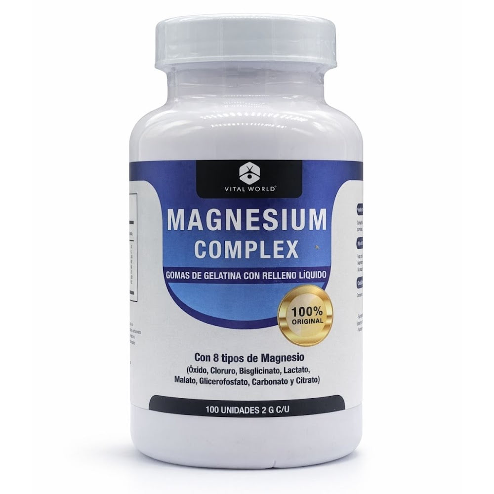 Magnesium Complex Vital World 100 Tab con 8 Tipos de Magnesio