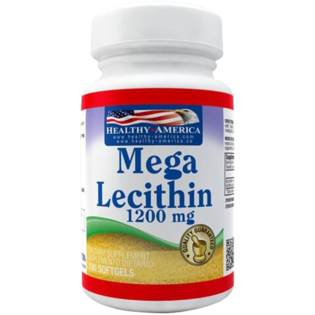 Mega Lecithin 1200mg 100 Softgels | Healthy America
