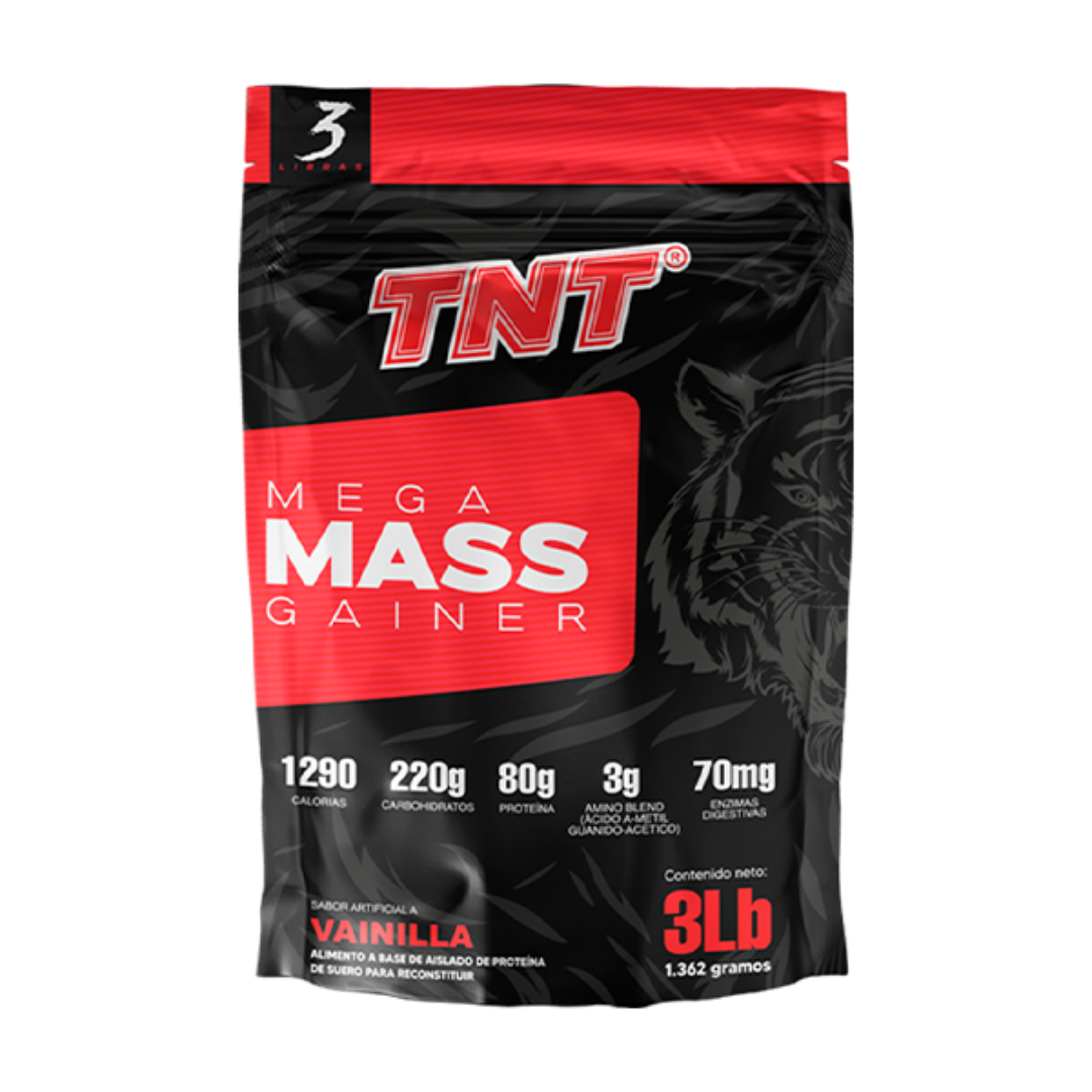 Proteína Mega Mass Gainer 3lb Bolsa Sabor Vainilla