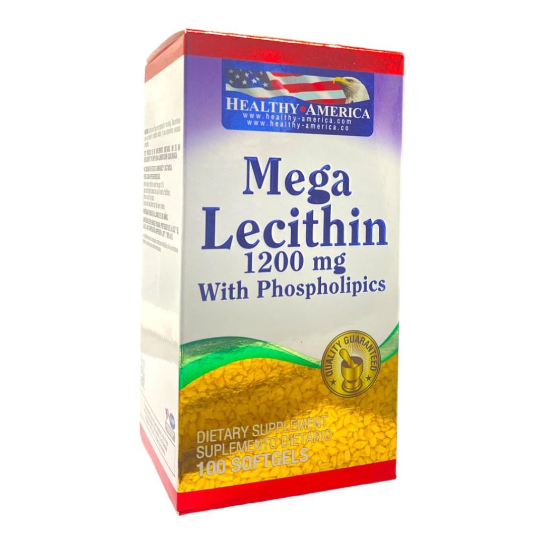 Mega Lecithin 1200mg 100 Softgels | Healthy America
