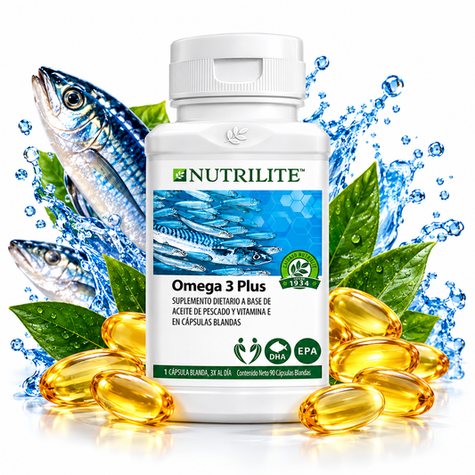 Nutrilite Omega 3 Plus Amway con EPA, DHA y Vitamina E – 90 Cápsulas