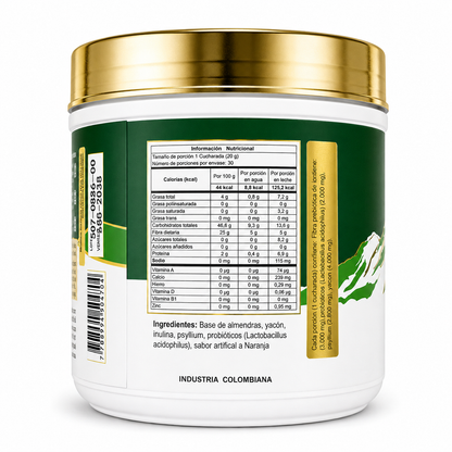 Probióticos NTVX 2000 mg con Fibra Prebiótica 600 g