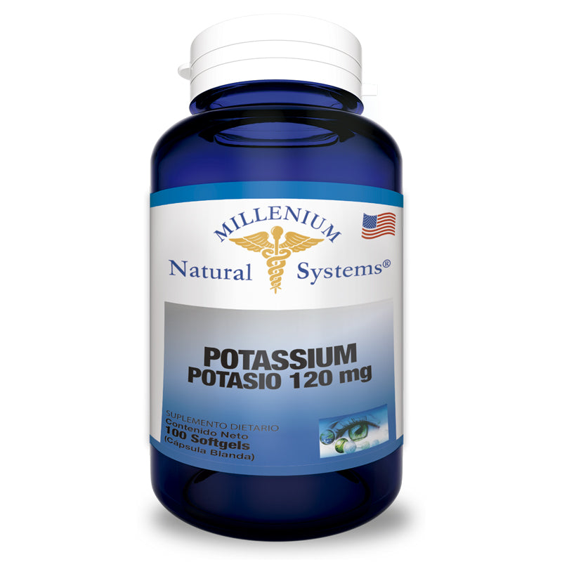 Potassium Potasio 120mg 100 Softgels | Natural systems