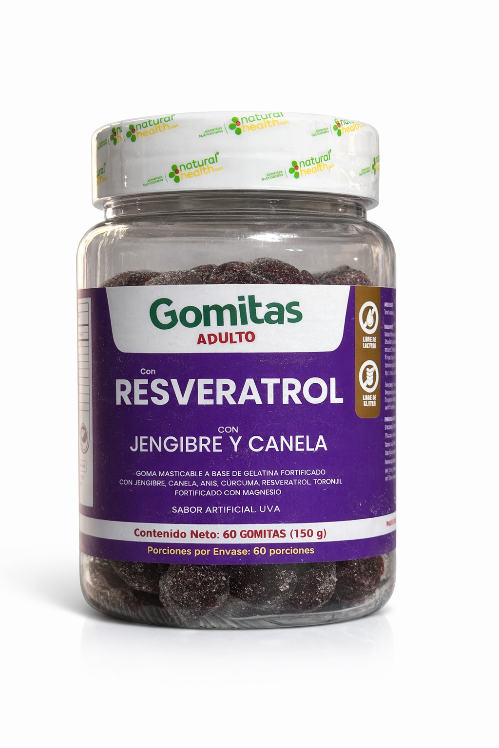 Gomitas de Resveratrol con Jengibre y Canela para x 60 Unidades Natural Health