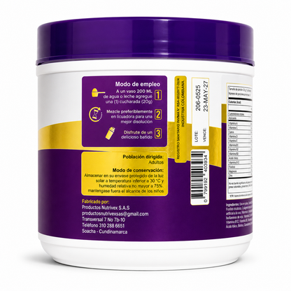 NTVX Resveratrol Uva en Polvo 700 g | Colágeno Hidrolizado, Ganoderma, Biotina y Vitaminas