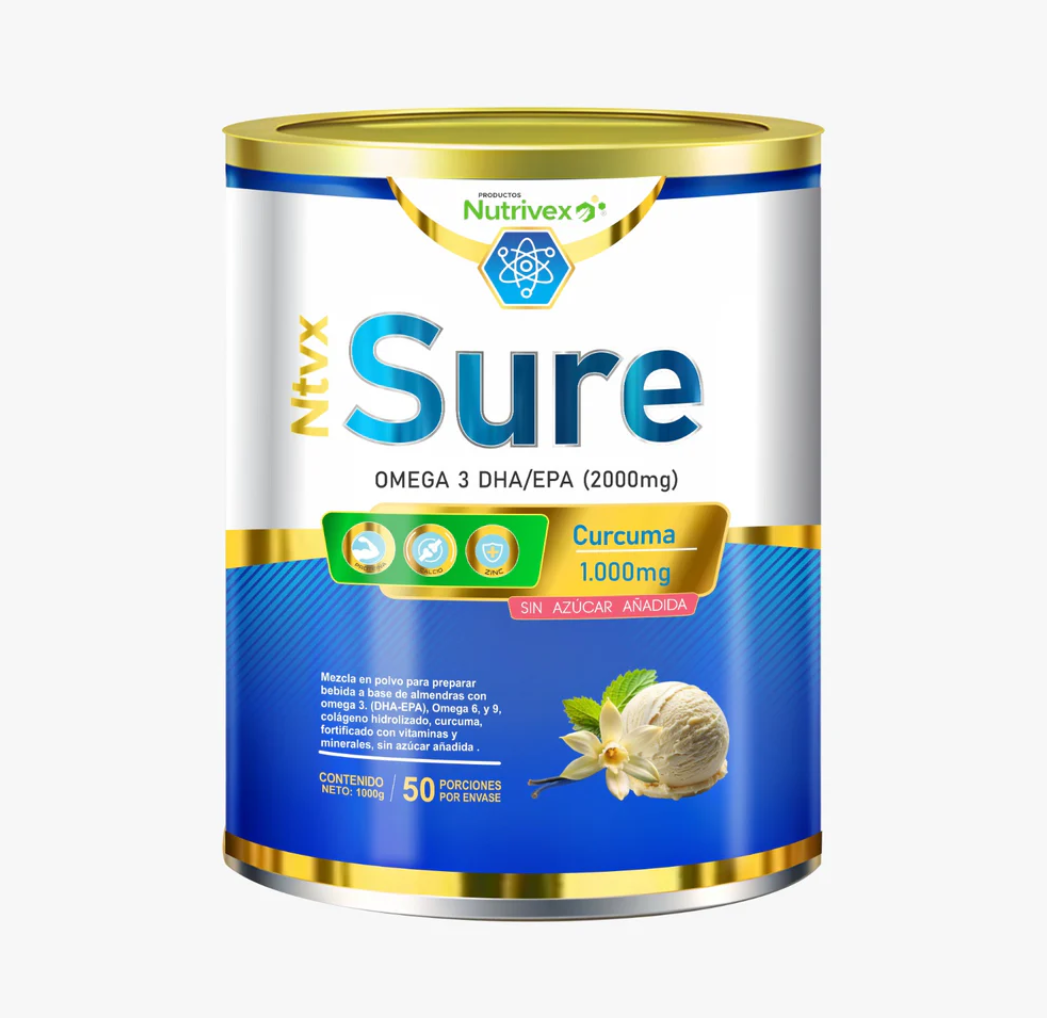 Sure + Omega 3 DHA/EPA (2000mg) + Curcuma 1.000mg NUTRIVEX