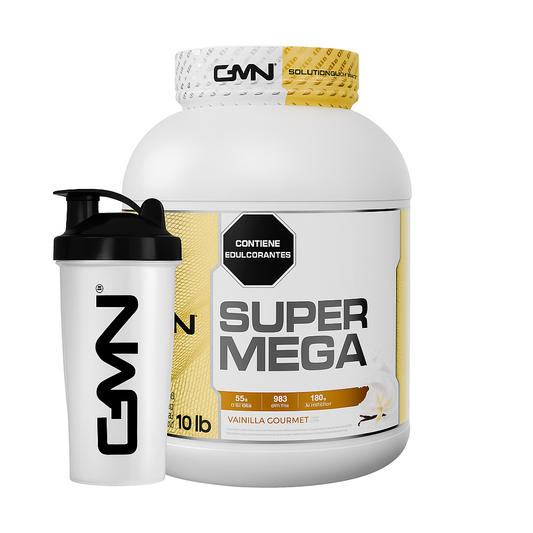 Super Mega Gainer (Vainilla Gourmet) 10 lb + Shaker Gratis