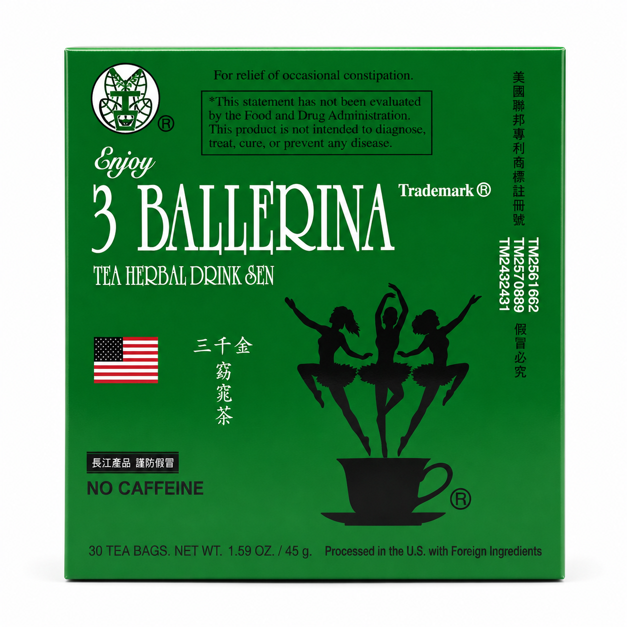 Té 3 Ballerina Herbal Drink Sen Caja x 30 Bolsas 45 g