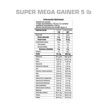 Super Mega Gainer (Vainilla Gourmet) 10 lb