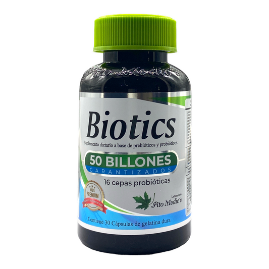 BIOTICS PREBIÓTICOS Y PROBIÓTICOS 30 CAPSULAS - FITO MEDIC’S