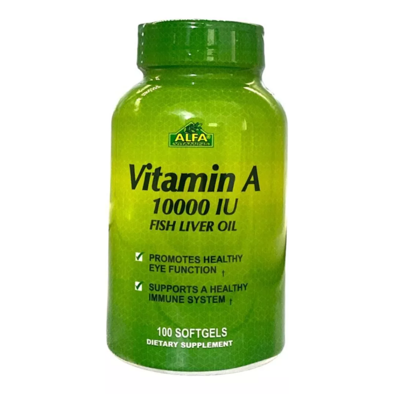 Vitamin A 10000mcg 100 Tablets - alfa