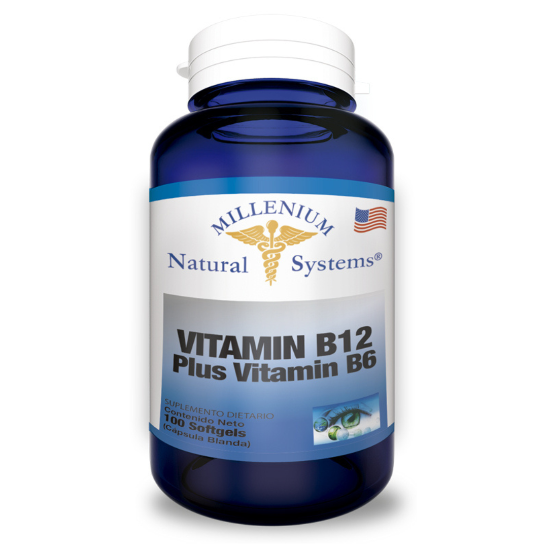 Vitamin B 12 Plus Vitamin B 6 x 100 Softgels - Natural systems