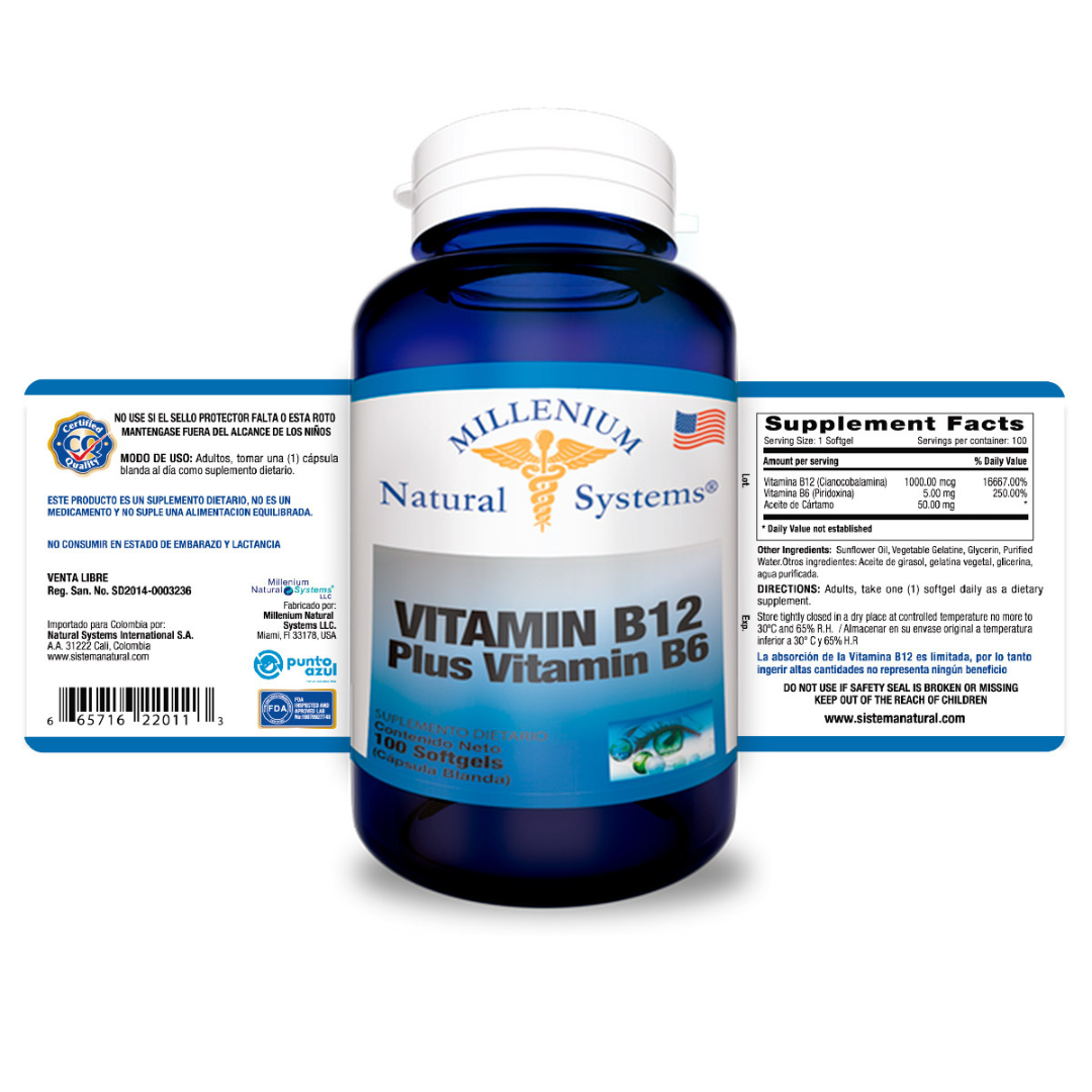 Vitamin B 12 Plus Vitamin B 6 x 100 Softgels