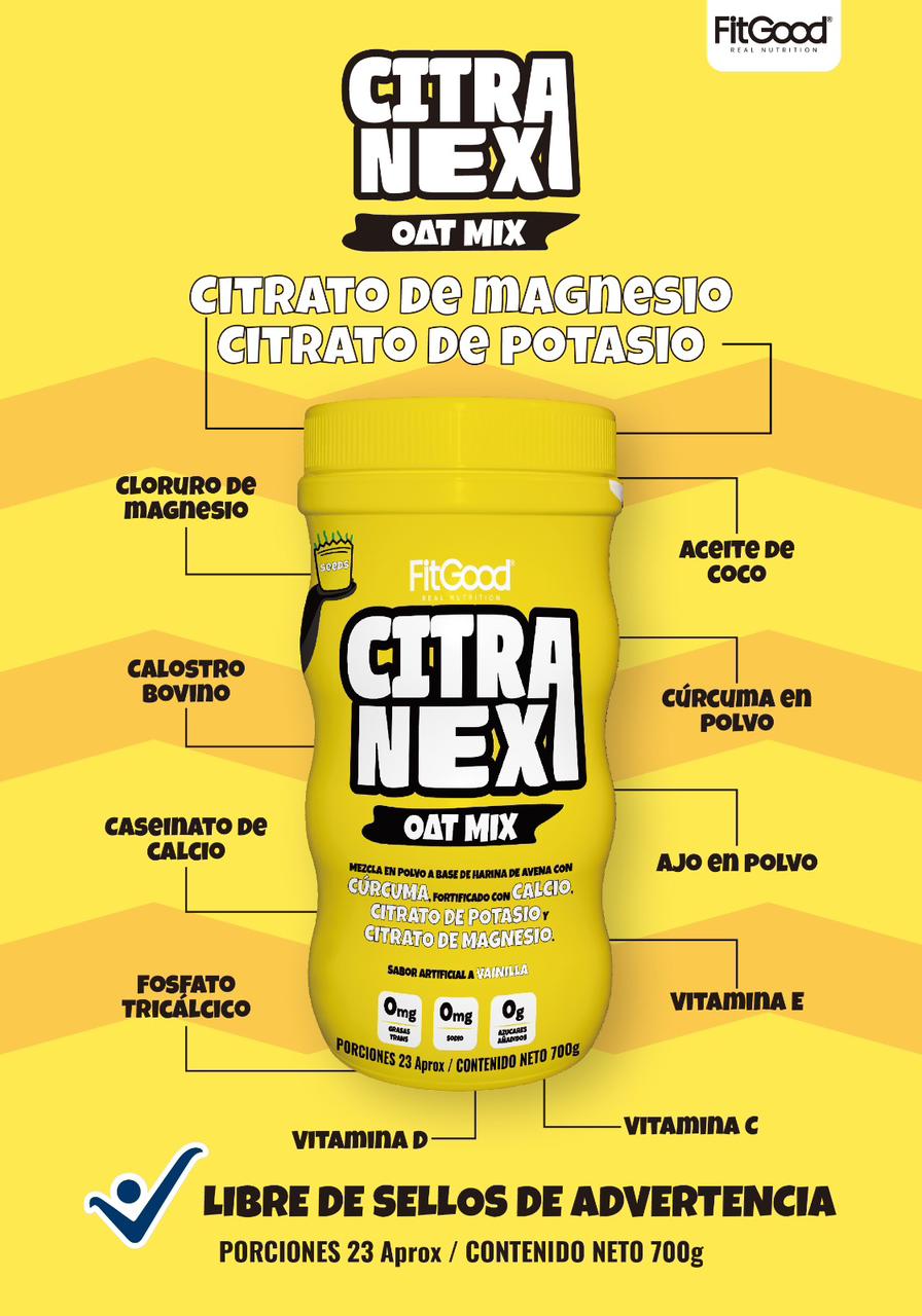 CITRA NEX CITRATO MAGNESIO + CITRATO POTASIO 700g FitGood
