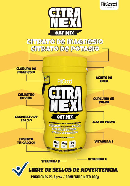 CITRA NEX CITRATO MAGNESIO + CITRATO POTASIO 700g FitGood