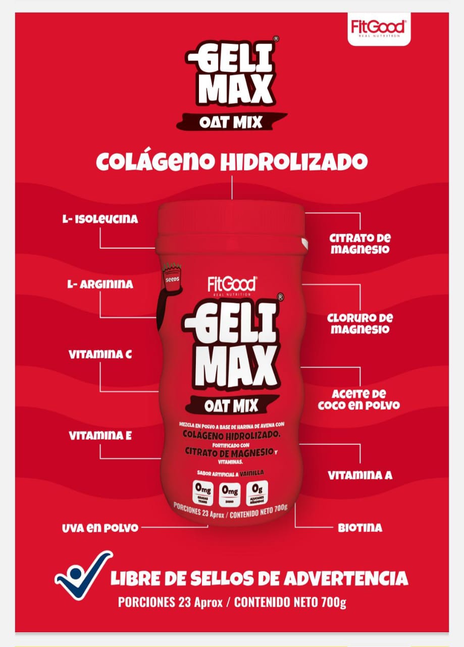 GELI MAX Colágeno Hidrlizado + Citrato de Magnesio 700g FitGood