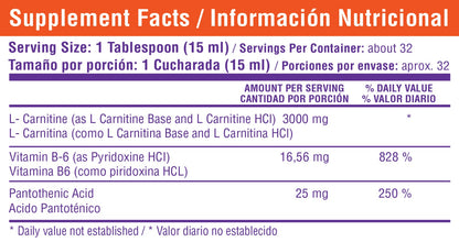 LIQUID L-CARNITINE 3.000 MG  16 FL OZ FRUIT PUNCH FLAVOR