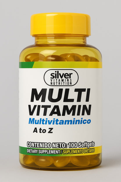 Multivitamínico A a Z – 100 Cápsulas Blandas | Silver Vitamins Nutrition