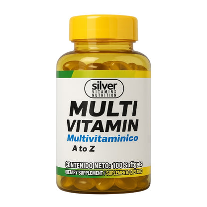 Multivitamínico A a Z – 100 Cápsulas Blandas | Silver Vitamins Nutrition