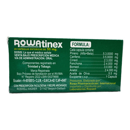 Rowatinex 50 Mg Caja 20 Capsulas