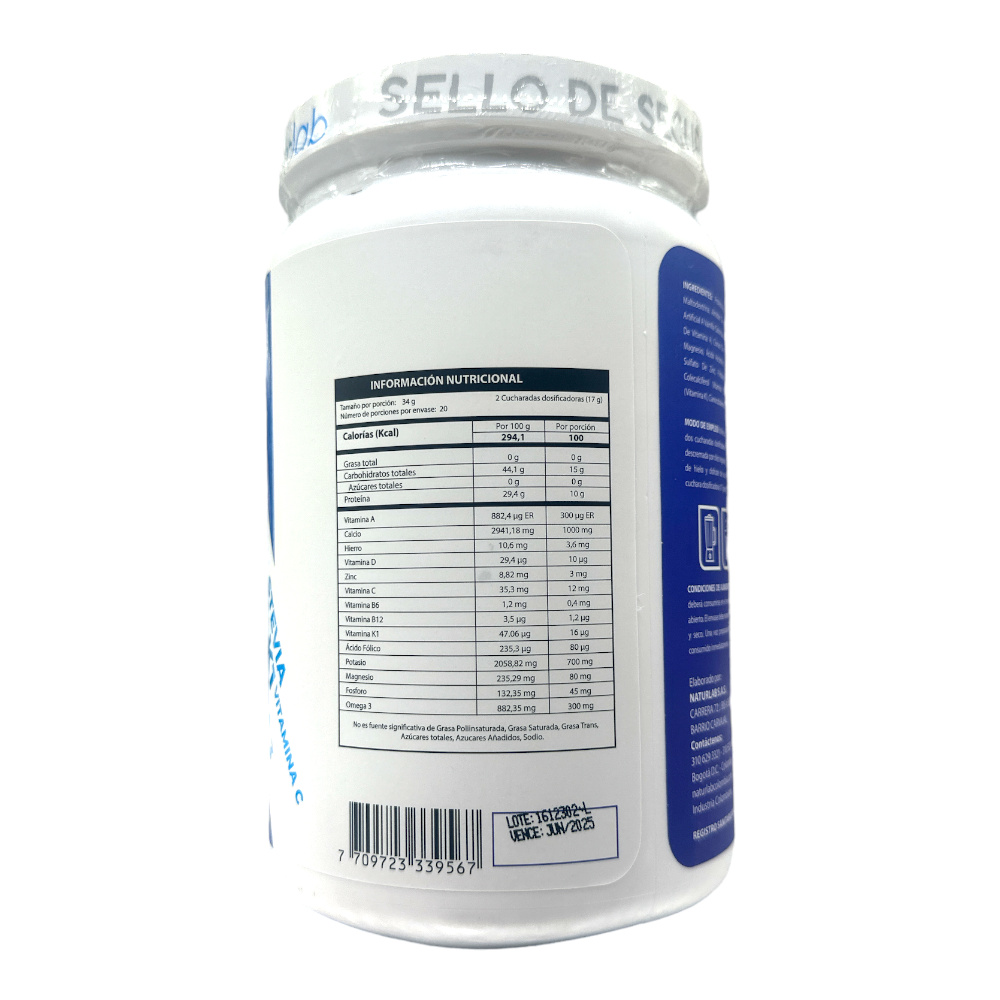 CALCIO + VITAMINA D Y FOSFORO 700G -  NATURLAB