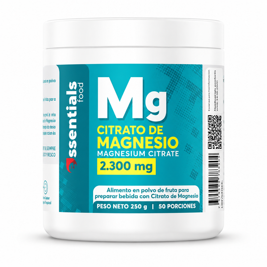Citrato de Magnesio 2.300 mg Essentials Foods en Polvo 250 g | 50 Porciones