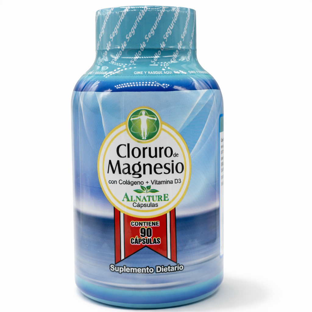 Cloruro de Magnesio con Colágeno y Vitamina D3 ALNATURE 90 Cápsulas