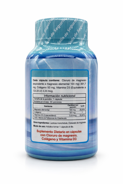 Cloruro de Magnesio con Colágeno y Vitamina D3 ALNATURE 90 Cápsulas
