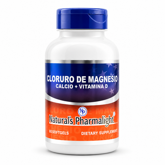 Cloruro de Magnesio + Calcio + Vitamina D 60 Softgels Natural’s Pharmalight