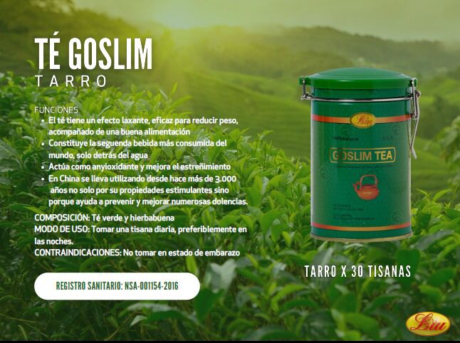 Goslim Tea 100% Natural 30 Unidades | Liu