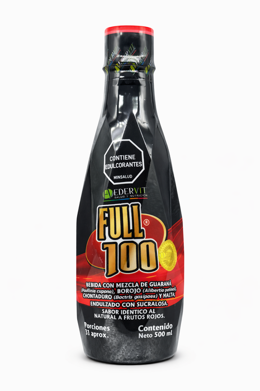 FULL 100 – 500 mL Bebida funcional energizante con guaraná, borojó y chontaduro - EDERVIT