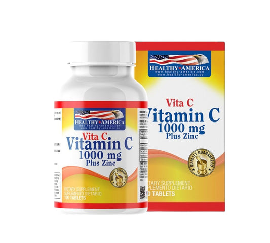 VITAMIN C 1000MG W ZINC 100T HEALTHY AMERICA