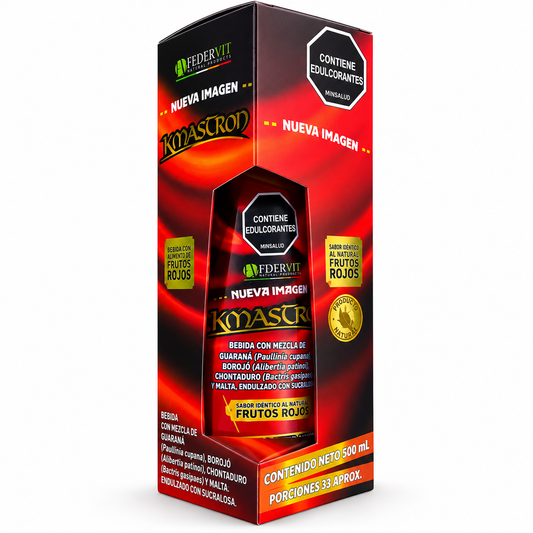 Kmastron Edervit 500 mL – Bebida con Guaraná, Borojó, Chontaduro y Vitaminas