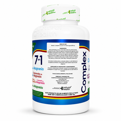 Magnesio Complex 7 en 1 Natural Health – 100 Unidades