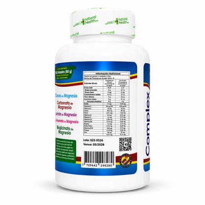 Magnesio Complex 7 en 1 Natural Health – 100 Unidades