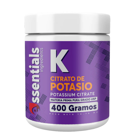 CITRATO DE POTASIO PURO 400 GRAMOS - ESSENTIALS