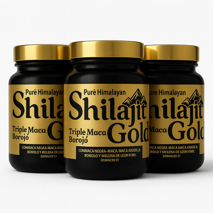 Shilajit Gold Triple Maca + Borojó 125 ml – Puré Himalayan - Promoción x 3 Und